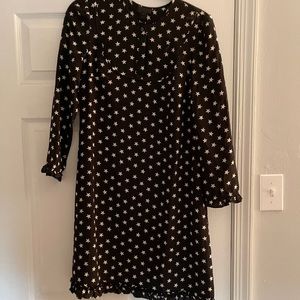 Jcrew black star dress size 0